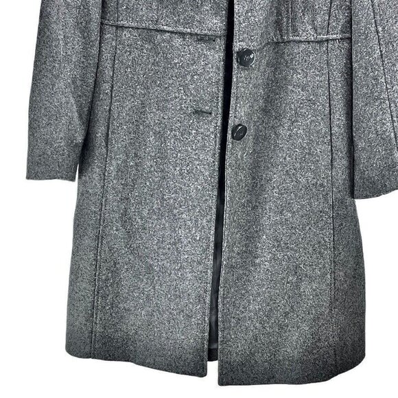 Kenneth Cole Reaction Womens Gray Wool Blend Coat Size 8 Dry Clean Only - Picture 8 of 16